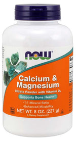 NOW FOODS kalcis ir magnis 227 g