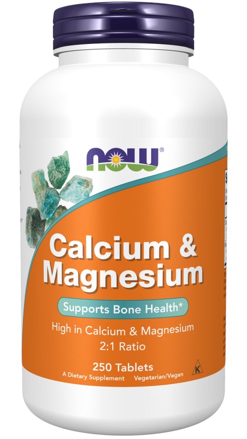 NOW FOODS Kalcis ir Magnis - Kalcis 500 mg ir Magnis 250 mg 250 tablečių