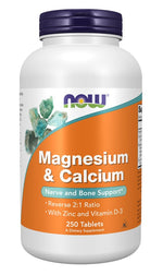 Now Foods Magnis ir kalcis - Magnis 266 su kalciu, cinku ir vitaminu D 250 tablečių