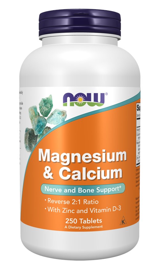Now Foods Magnis ir kalcis - Magnis 266 su kalciu, cinku ir vitaminu D 250 tablečių