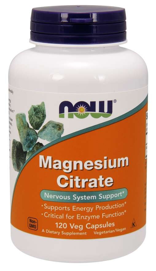 NOW FOODS Magnio citratas - Magnis 120 kapsulių