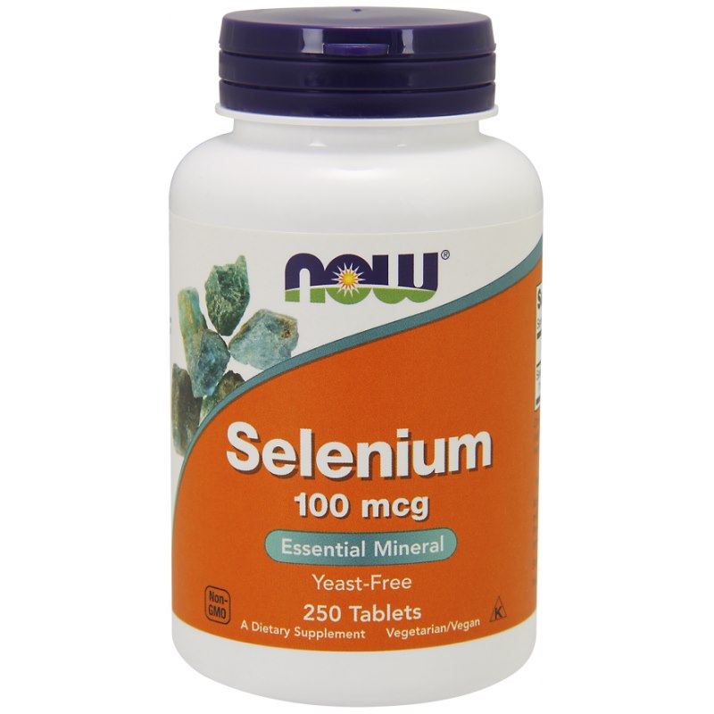 Now Foods Selenium - Selenas 100 mcg 250 tablečių