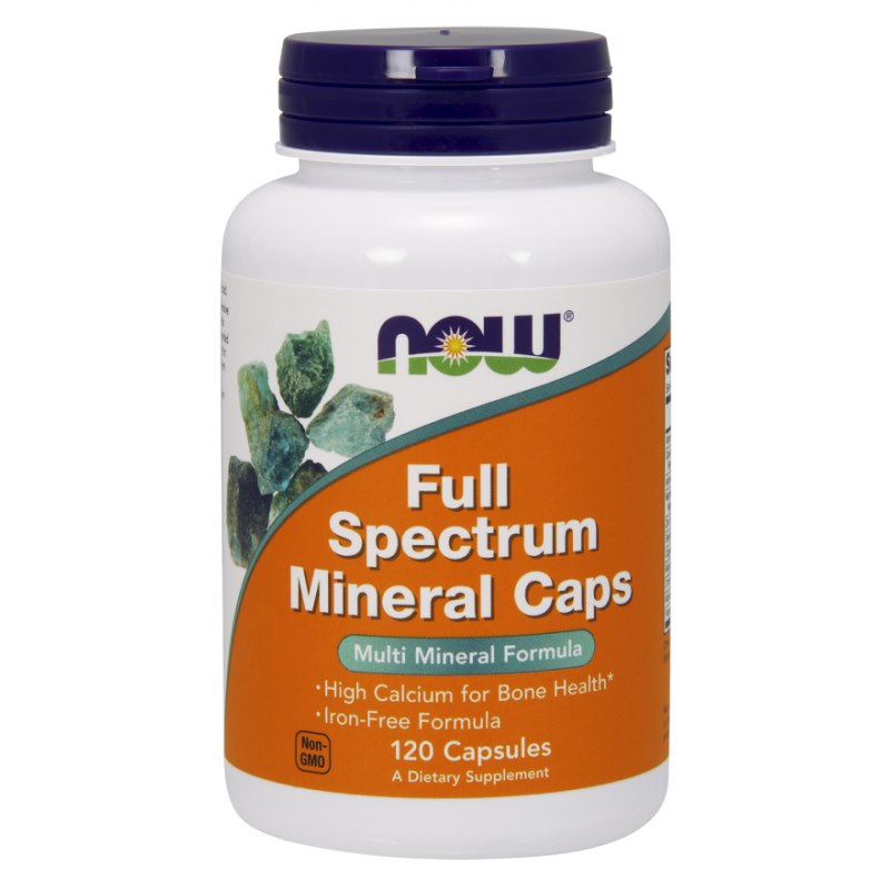 NOW FOODS viso spektro mineralinės kapsulės – mineralai suaugusiesiems 120 kapsulių