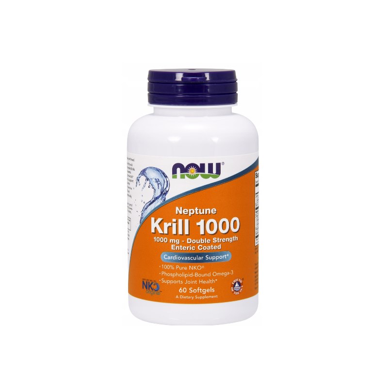 Now Foods“ krilių aliejus 1000 mg – Neptun“ krilių aliejus DHA, EPA 60 kapsulių