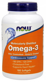 Now Foods“ molekuliniu būdu distiliuotas omega-3 180 kapsulių
