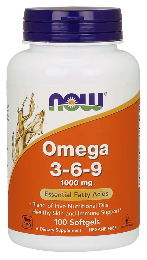 Now Foods Omega 3-6-9 100 kapsulių