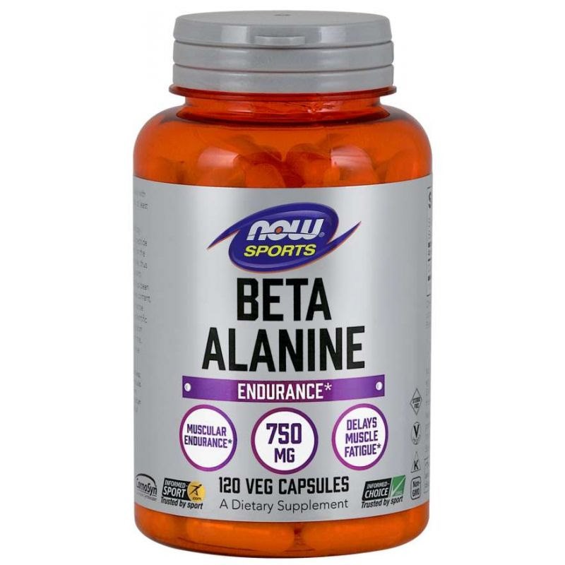 NOW FOODS CarnoSyn Beta Alaninas 750 mg 120 kapsulių