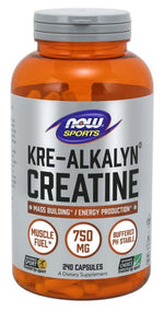 NOW FOODS Kre-Alkalyn kreatinas - buferinis kreatino monohidratas 750 mg 240 kapsulių
