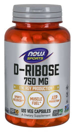NOW FOODS D-ribozė - D-ribozė 750 mg 120 kaps.