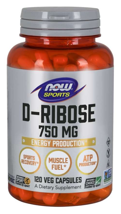 NOW FOODS D-ribozė - D-ribozė 750 mg 120 kaps.