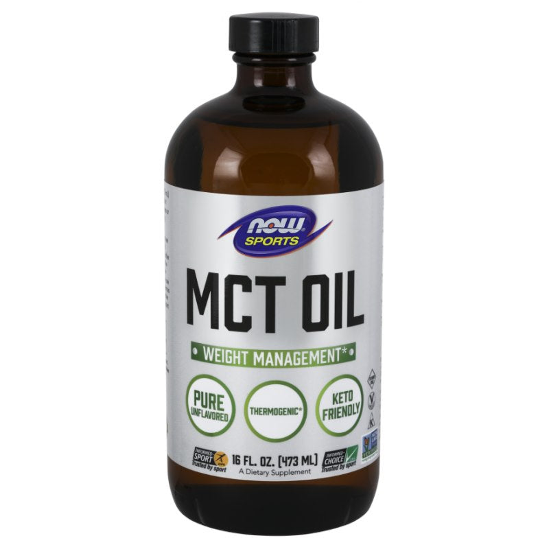 NOW FOODS MCT aliejus - bekvapis MCT aliejus 473 ml