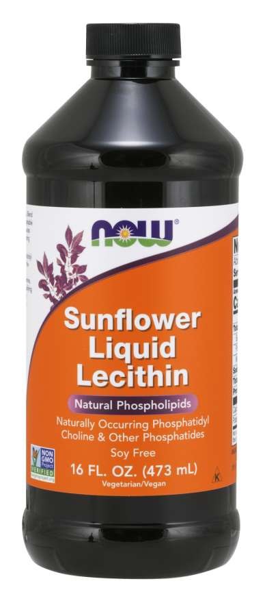 Now Foods saulėgrąžų skystas lecitinas 473 ml