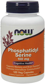 Now Foods fosfatidilserinas - fosfatidilserinas 100 mg 120 kapsulių