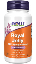 Now Foods bičių pienelis 1500 mg 60 kapsulių