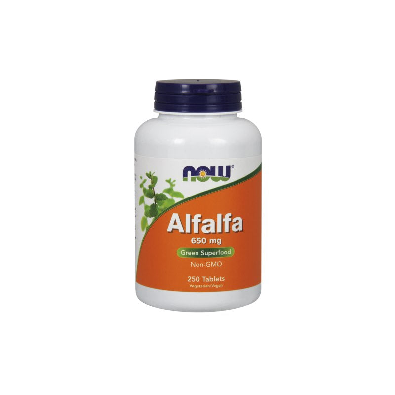 NOW FOODS Liucerna - Liucernos 650 mg 250 tablečių