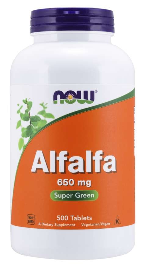 NOW FOODS Liucerna - Liucernos 650 mg 500 tablečių