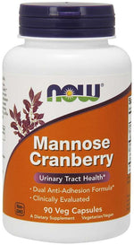NOW FOODS Mannose Cranberry - D-manozė su spanguolėmis 90 kaps.