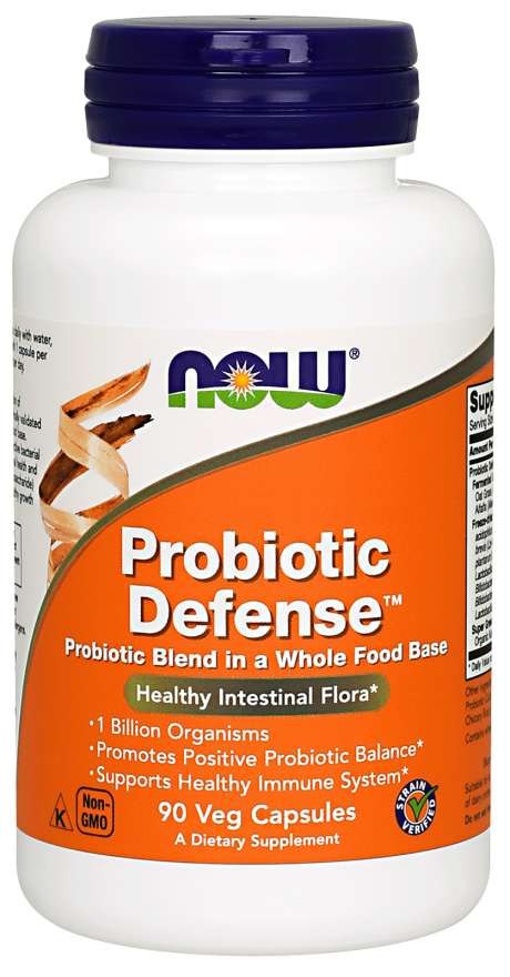 Now Foods Probiotic Defense - 13 bakterijų padermių 90 kapsulių