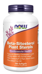 NOW FOODS Beta-sitosterolio augaliniai steroliai - augaliniai steroliai 180 kapsulių