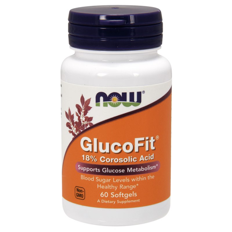 NOW FOODS GlucoFit - banabos lapų ekstraktas 60 kapsulių