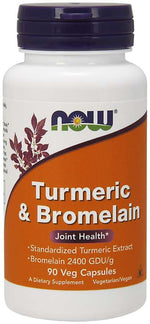 Now Foods Ciberžolė ir bromelainas - ciberžolė 300 mg + bromelainas 150 mg 90 kapsulių