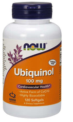 Now Foods Ubichinolis - kofermentas Q10 100 mg 120 kapsulių
