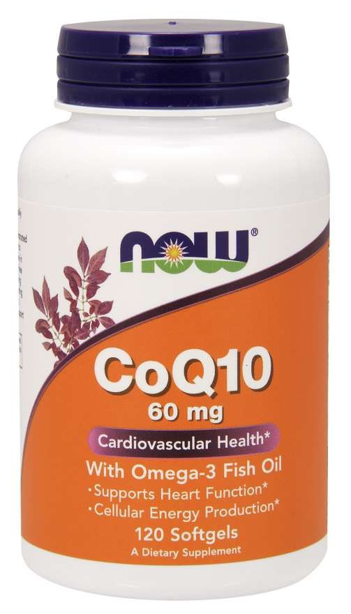 NOW FOODS kofermentas Q10 ir omega-3 120 kapsulių