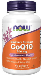 NOW FOODS kofermentas Q10 600 mg 60 kapsulių