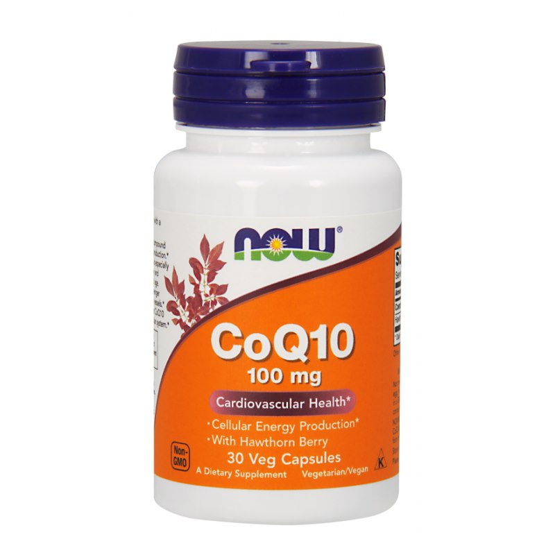 NOW FOODS kofermentas Q10 100 mg ir gudobelės 400 mg 30 kapsulių
