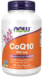 NOW FOODS CoQ10 100 mg su gudobele 180 kapsulių