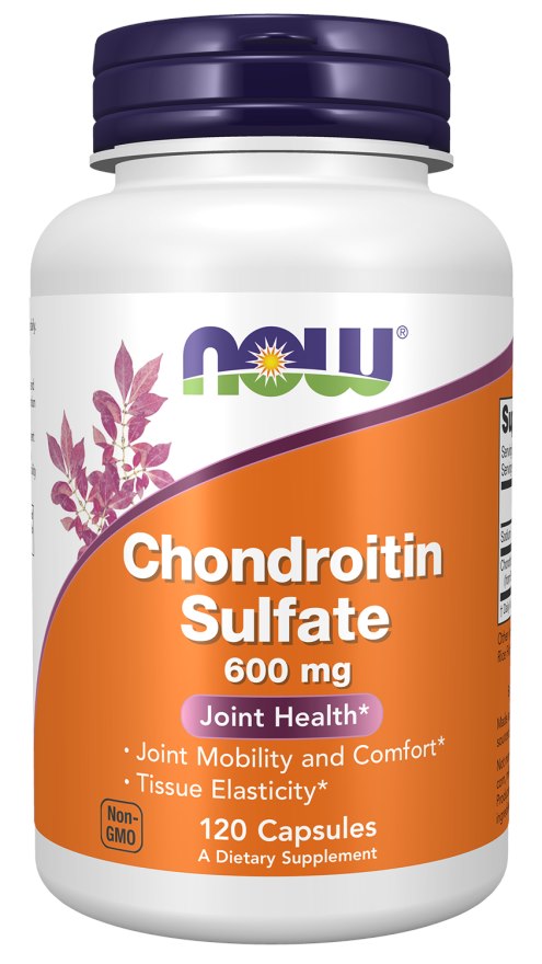 NOW FOODS Chondroitino sulfatas - Chondroitino sulfatas 600 mg 120 kapsulių