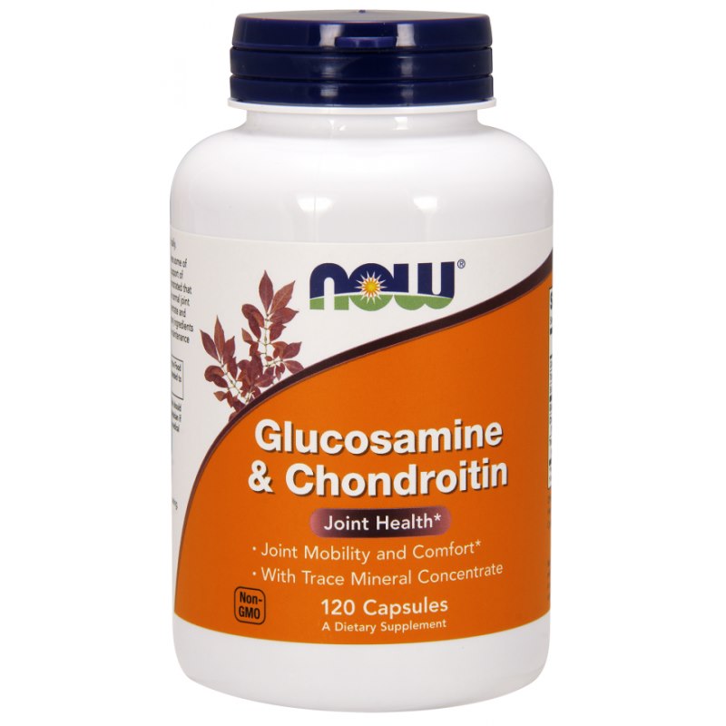 NOW FOODS gliukozamino, chondroitino ir mikroelementų 120 kapsulių