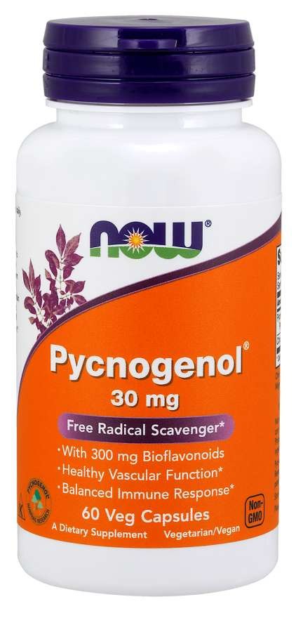 Now Foods Pycnogenol 30 mg 60 kapsulių