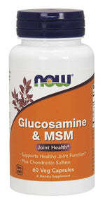 NOW FOODS gliukozaminas su MSM 60 kaps.