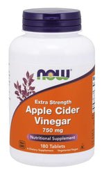 NOW FOODS obuolių sidro actas 750 mg 180 tablečių