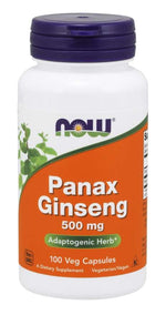 Now Foods Panax ženšenis 500 mg 100 kapsulių