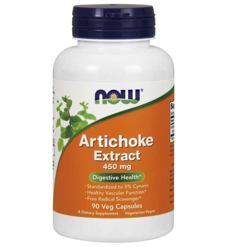 NOW FOODS artišokų ekstraktas - artišokų ekstraktas 450 mg 90 kapsulių