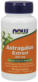 NOW FOODS Astragalus ekstraktas - Astragalus 500 mg 90 kapsulių