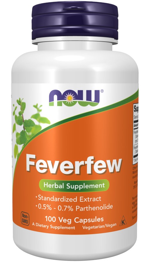 NOW FOODS Feverfew - skaistynės žolelių ekstraktas 175 mg 100 kapsulių