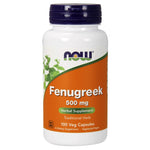 NOW FOODS Fenugreek - Fenugreek 500 mg 100 kapsulių