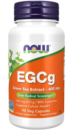 NOW FOODS EGCg žaliosios arbatos ekstraktas - žaliosios arbatos ekstraktas 400 mg 90 kapsulių