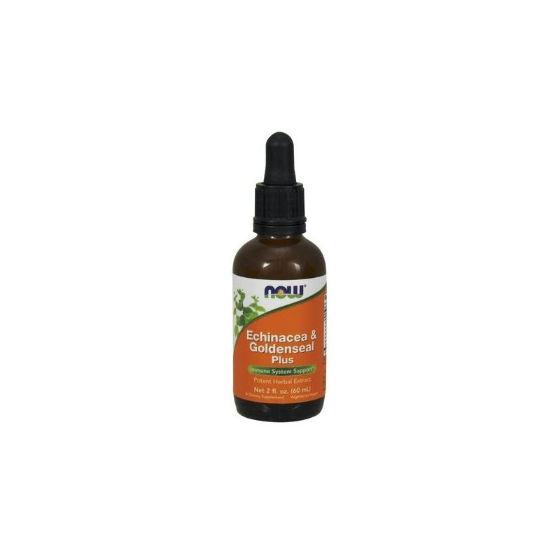 NOW FOODS ežiuolės ir auksažolės ekstraktas Plus – purpurinė ežiuolė ir auksažolė 60 ml