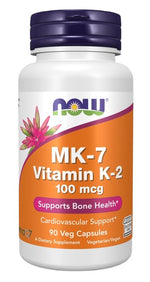 Now Foods vitaminas K2 MK7 100 mcg 90 kapsulių