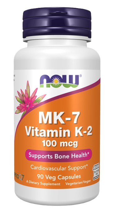 Now Foods vitaminas K2 MK7 100 mcg 90 kapsulių