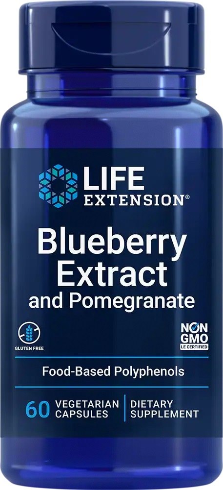 Life Extension Mėlynių ekstraktas ir granatų ekstraktas 60 kapsulių
