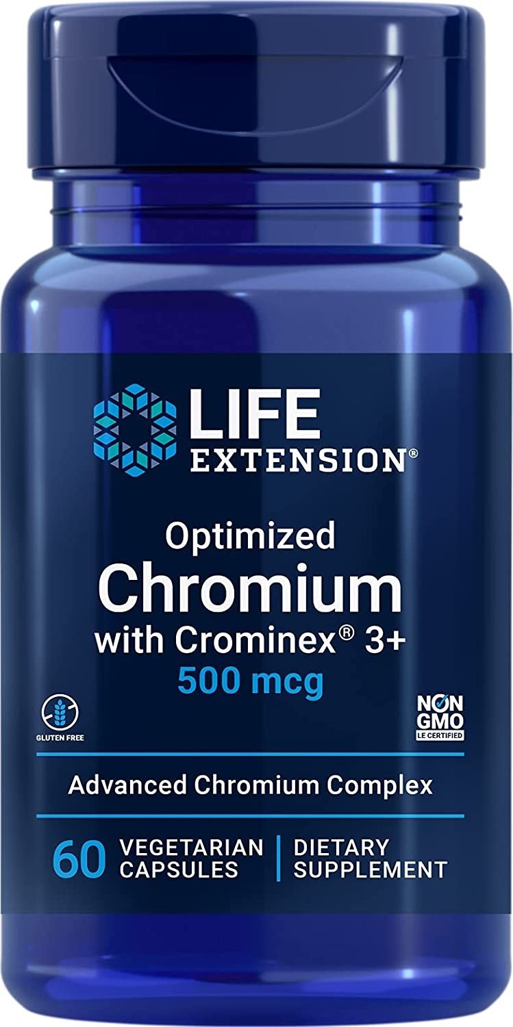 Life Extension Optimizuotas chromas su Crominex 3+ 60 kapsulių