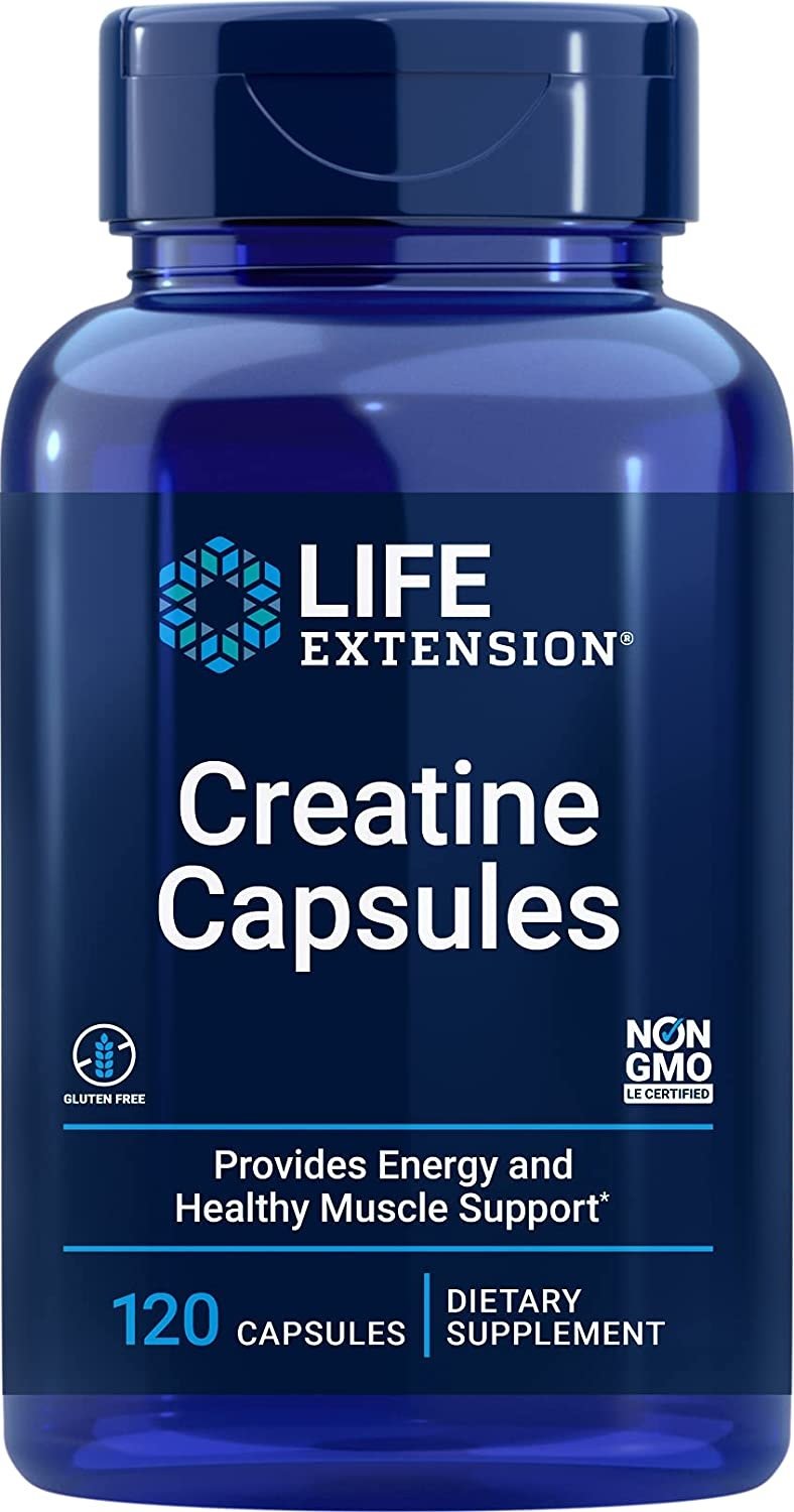 Life Extension Kreatinas - kreatino kapsulės 120 kapsulių