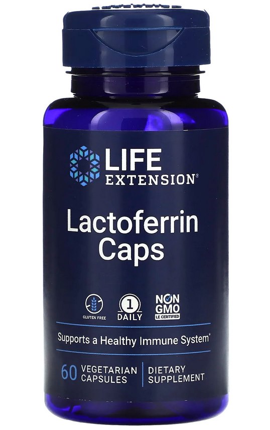 Life Extension Laktoferino kapsulės - Laktoferinas 60 kapsulių