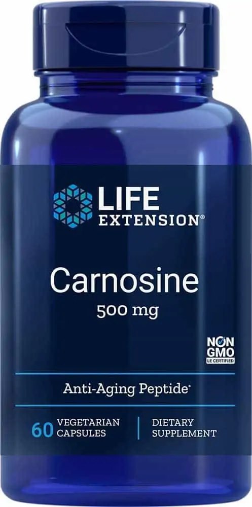 Life Extension Karnozinas 500 mg 60 kapsulių