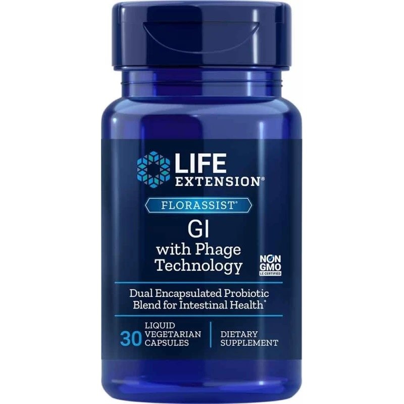 Life Extension Florassist Gl su fagų technologija 30 kapsulių